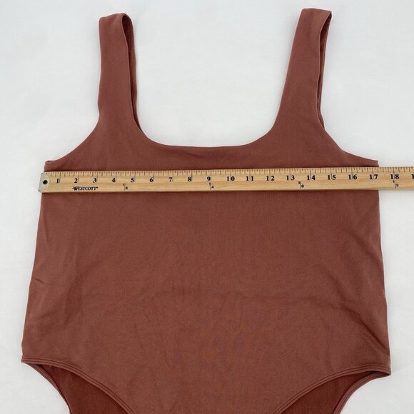 A New Day Size XXL Rust Square Neck Snap Bodysuit Base Layering Nylon - Picture 5 of 9